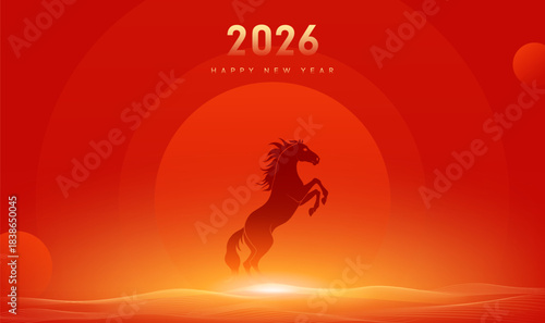 Spring Festival red New Year banner background
