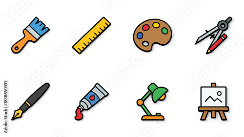 Creative Art Supplies and Tools for Drawing and Painting Set Collection