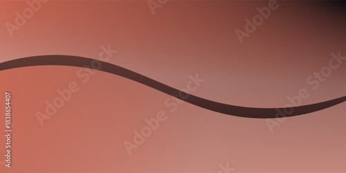 Abstract background with smooth, wavy lines. Gradient background in brown and orange, featuring a soft, flowing texture. Minimal abstract wavy gradient vector background