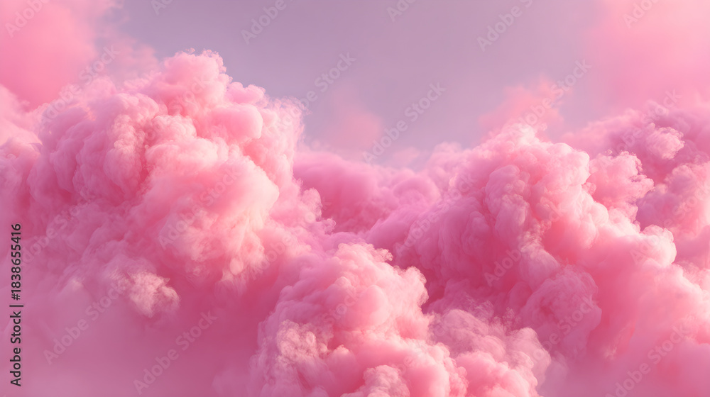 Fototapeta premium Pink clouds in the sky