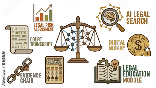 Modern Legal Technology Concepts AI Digital Notary Risk Assessment