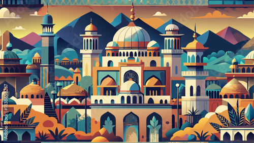 Animated Crescent Moon with Moving Clouds Night Sky Background