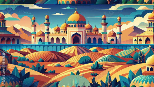 Animated Crescent Moon with Moving Clouds Night Sky Background