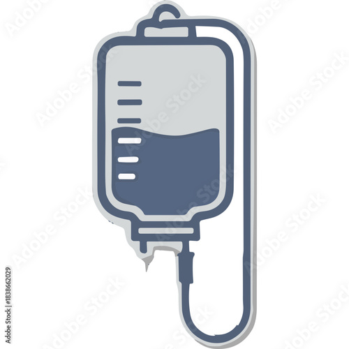 Medical IV Bag Infusion Drip Bag With Fluid Hanging Medical Equipment Healthcare And Medicine Concept Isolated On Black Background
