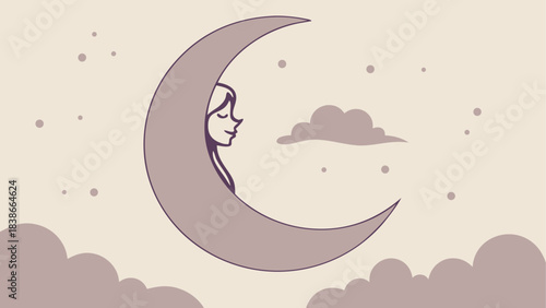 Cozy Campsite Under Starry Night Sky Illustration