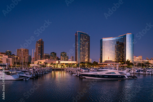 San Diego skyline at twilight