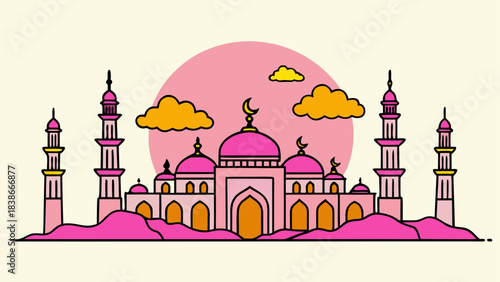 Deep Blue Night Sky with Crescent Moon and Shimmering Stars