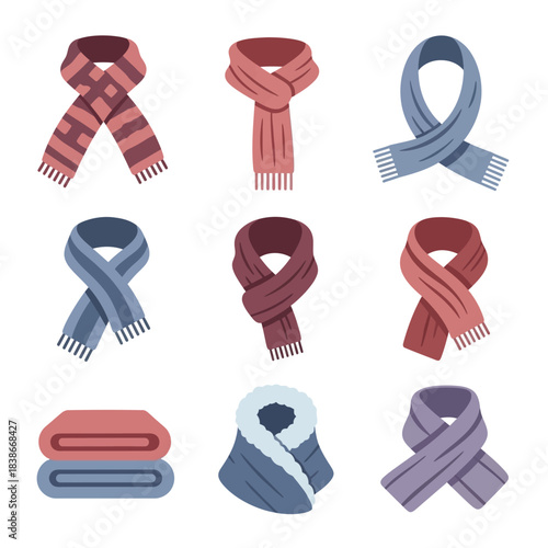 Knitted Scarves and Winter Neckwear in Neutral and Cool Tones