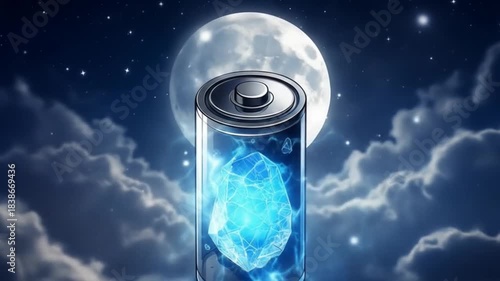 Night Energy: A Battery of Moonlight and Crystals, Powering Future Technology under the Stars