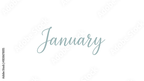 Stylish Cursive January Text