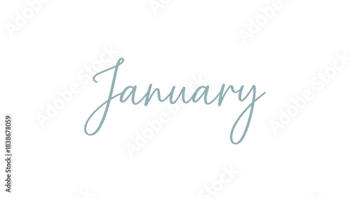 Elegant Cursive January Text Design