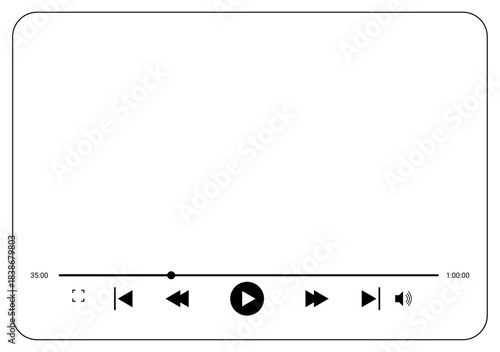 vector illustration of playlist . video playlist icon 