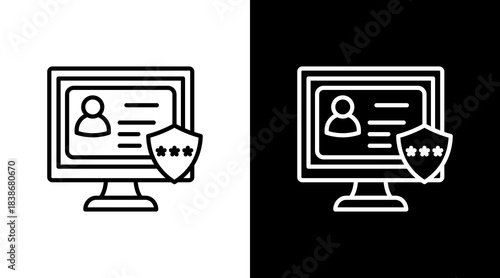 Digital Identity With Icon Set Design