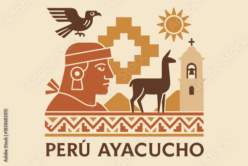 Antigua And Barbuda Celebration Illustration Showing V C Bird Day Cultural Elements In Clean Minimal Style