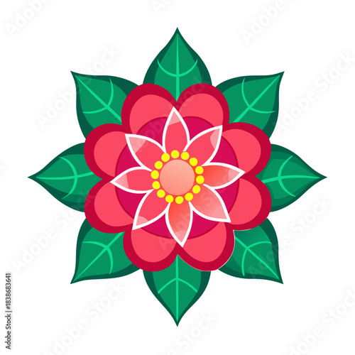 yesterday flower on white background