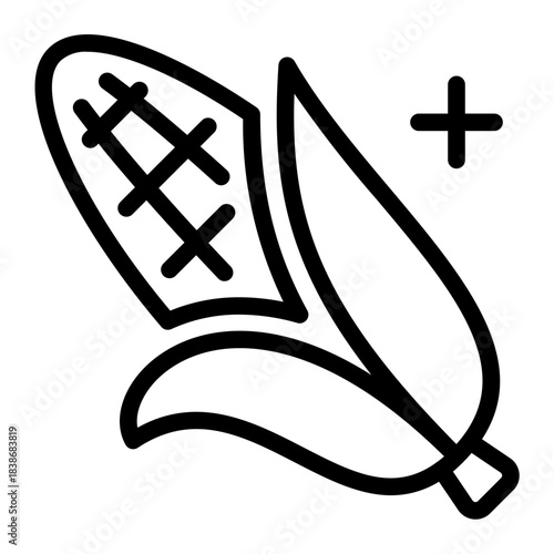 This Corn icon is suitable for barbecue party.