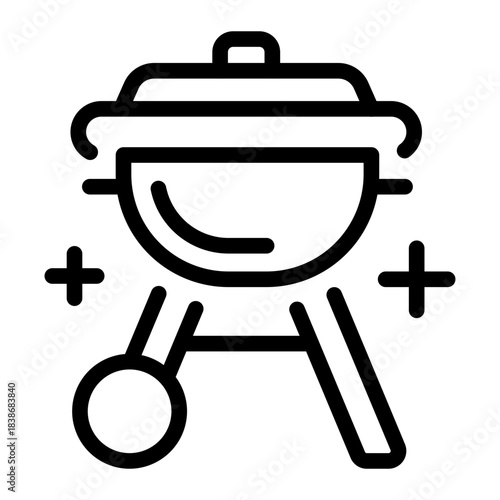 This Grill icon is suitable for barbecue party.