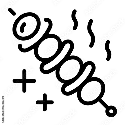 This Skewer icon is suitable for barbecue party.