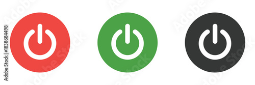 Power On Off Button Icon Set, a detailed icon series including power on and off symbols, interface toggle buttons, and flat or outline designs