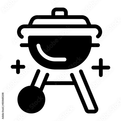 This Grill icon is suitable for barbecue party.