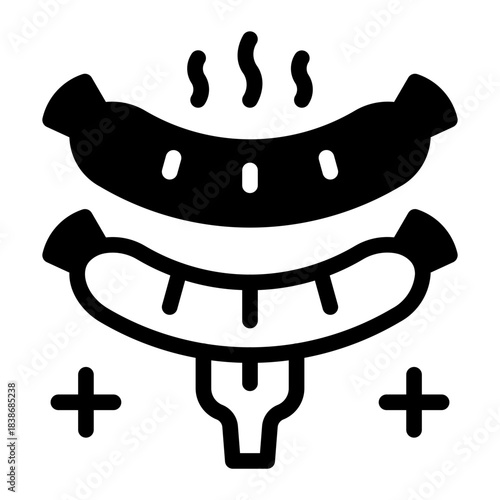 This Sausage icon is suitable for barbecue party.
