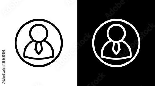 Profile With Icon Set Design