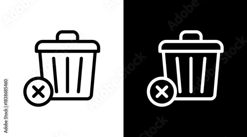 Delete With Icon Set Design