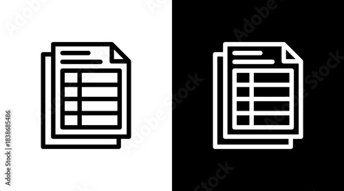 File With Icon Set Design