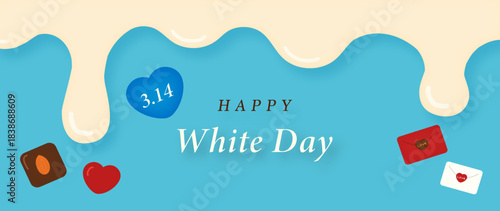 Happy Whit Day | ヘッダー/3,14/チョコレート・ハート/イベント向け素材
