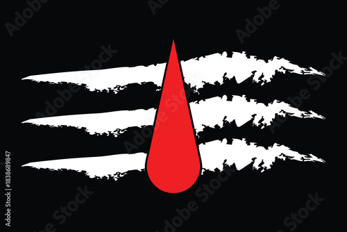 Shiva Mahadev Tilak Icon vector illustration.