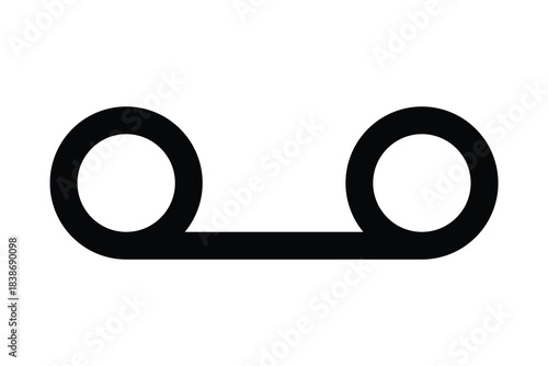 Voicemail Icon, flat and abstract voicemail symbol, Audio, message, voice mail design icon.