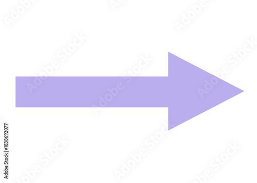 Lavender purple arrow isolated on white