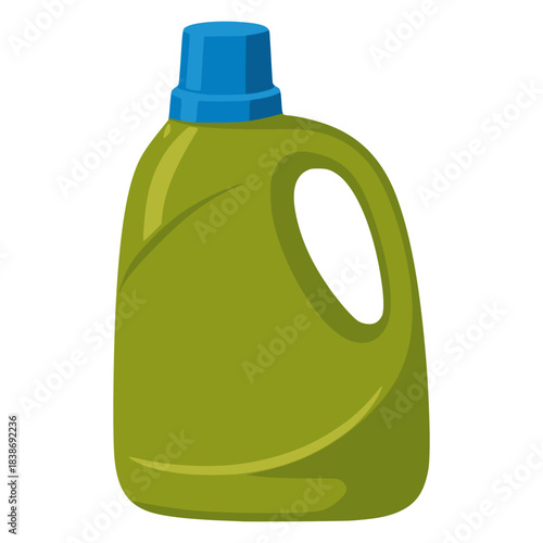Detergent bottle cleaner chemical washing flat color vector illustration template design