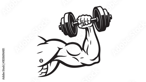man lifting weights