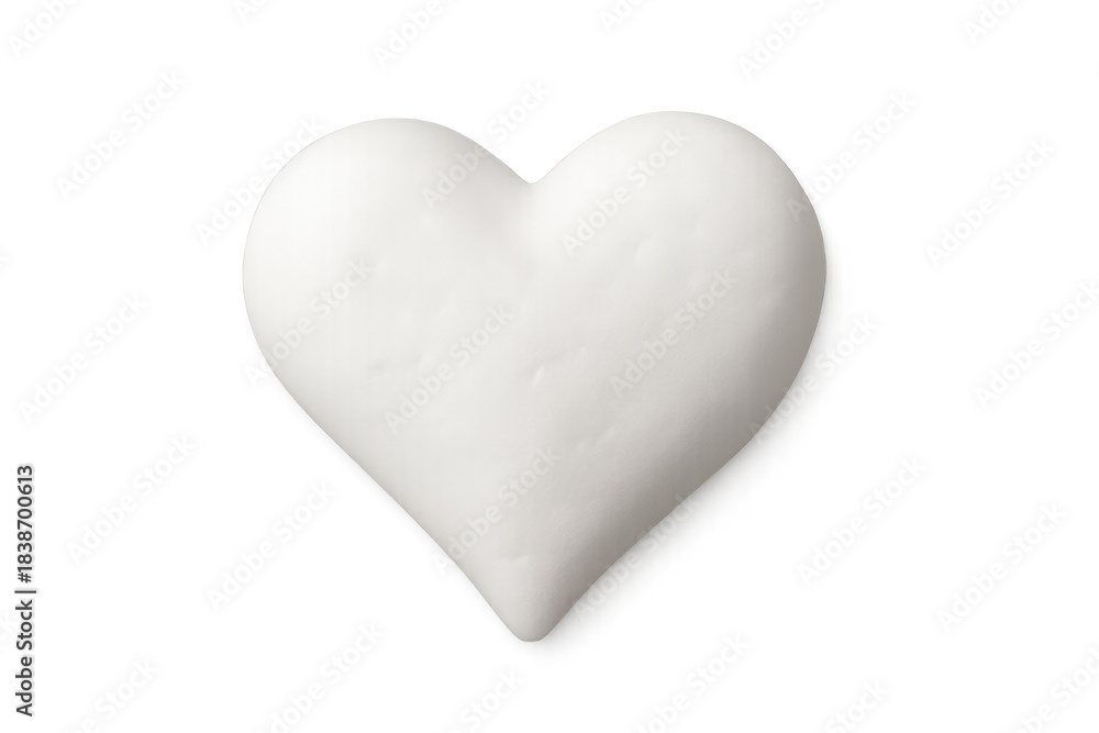 Fototapeta premium White heart symbolizing love and romance on transparent background