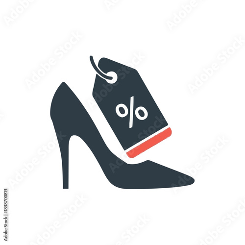 Heels Shoes Discount Icon  Flat Icon.eps