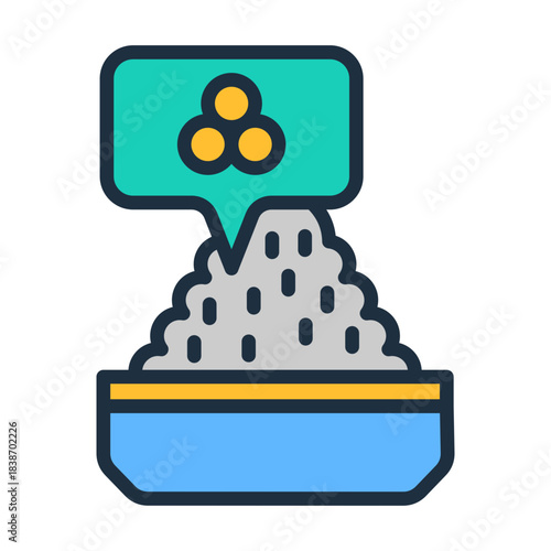 Plastic Pellet Icon - Lineal Color