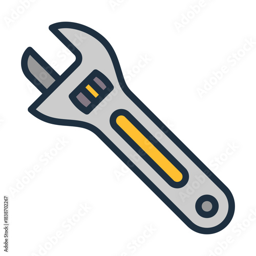 Wrench Icon - Lineal Color