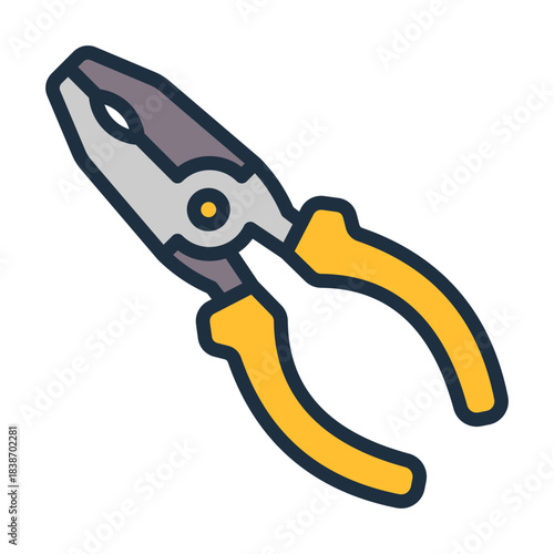 Pliers Icon - Lineal Color