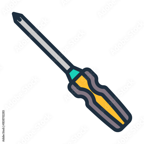 Screwdriver Icon - Lineal Color