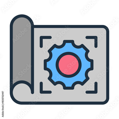 Blueprint Icon - Lineal Color