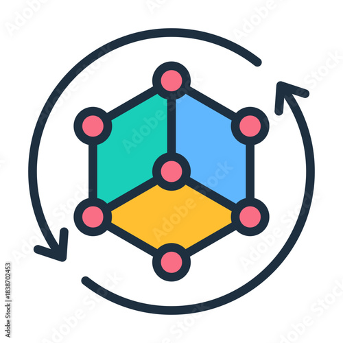 Simulation Icon - Lineal Color