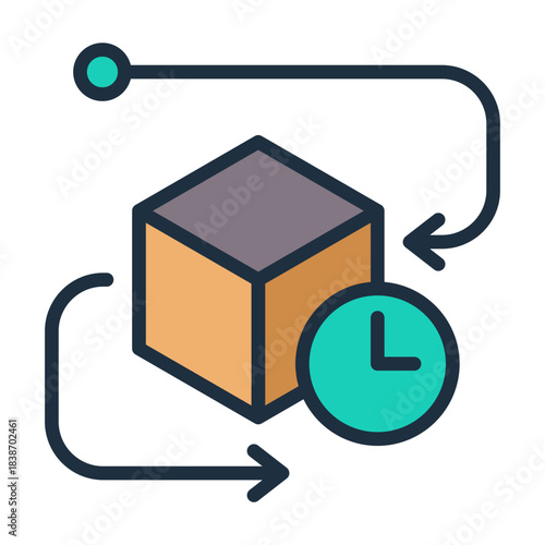 Product Lifecycle Icon - Lineal Color