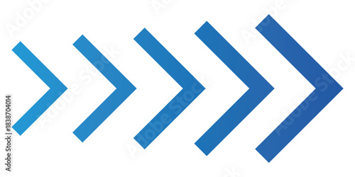 Abstract blue road moving dynamic symbols. Road lines arrow zigzag chevron speeds flat style. pointer, speed direction, road caution, military, navigation sign isolated on white background. EPS 10