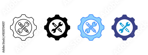 Skills icon set multiple style collection