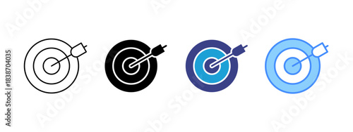 Goal icon set multiple style collection