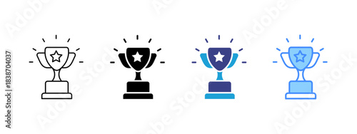 Trophy  icon set multiple style collection