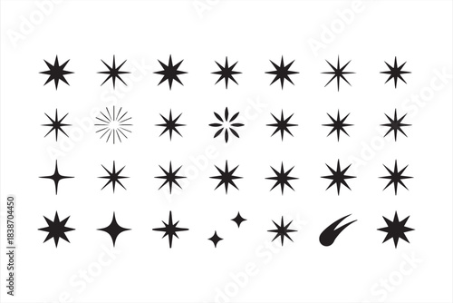 Twinkle and Glow Symbol Collection for Web Interfaces and App Graphics