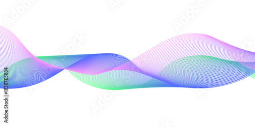 Abstract colorful blue and pink vector wave lines illustration pattern for digital art backdrop and web design decoration
