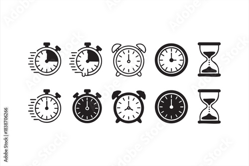 Alarm Clock and Stopwatch Designs for Task Timing and Efficiency Apps